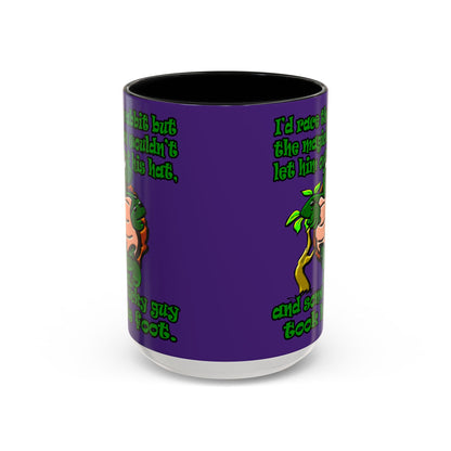 turtle race - Accent Mug (purple)