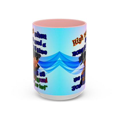 high noon - Accent Mug (light blue-pink wave)