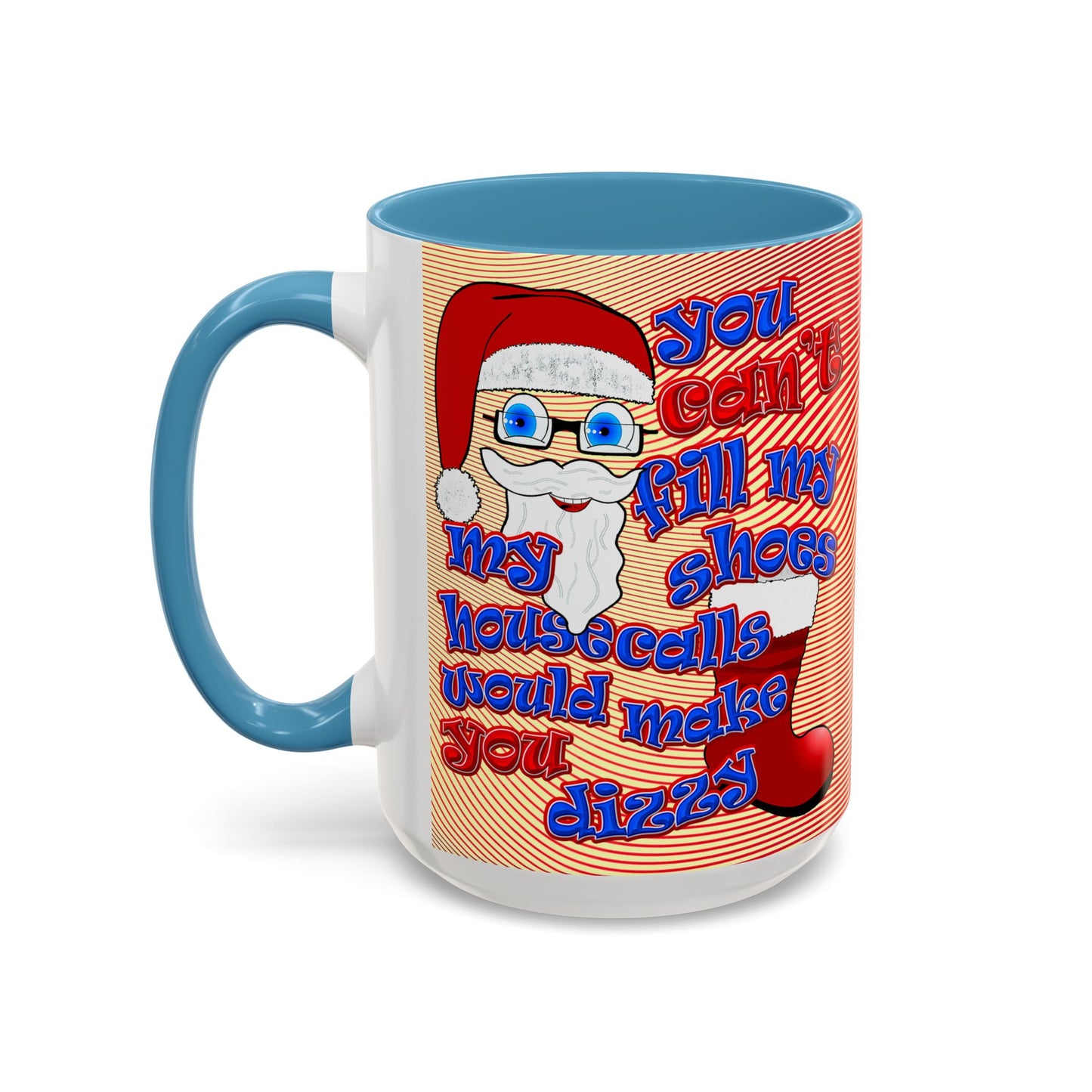 santa's shoes - Accent Mug (yellow-orange wave)
