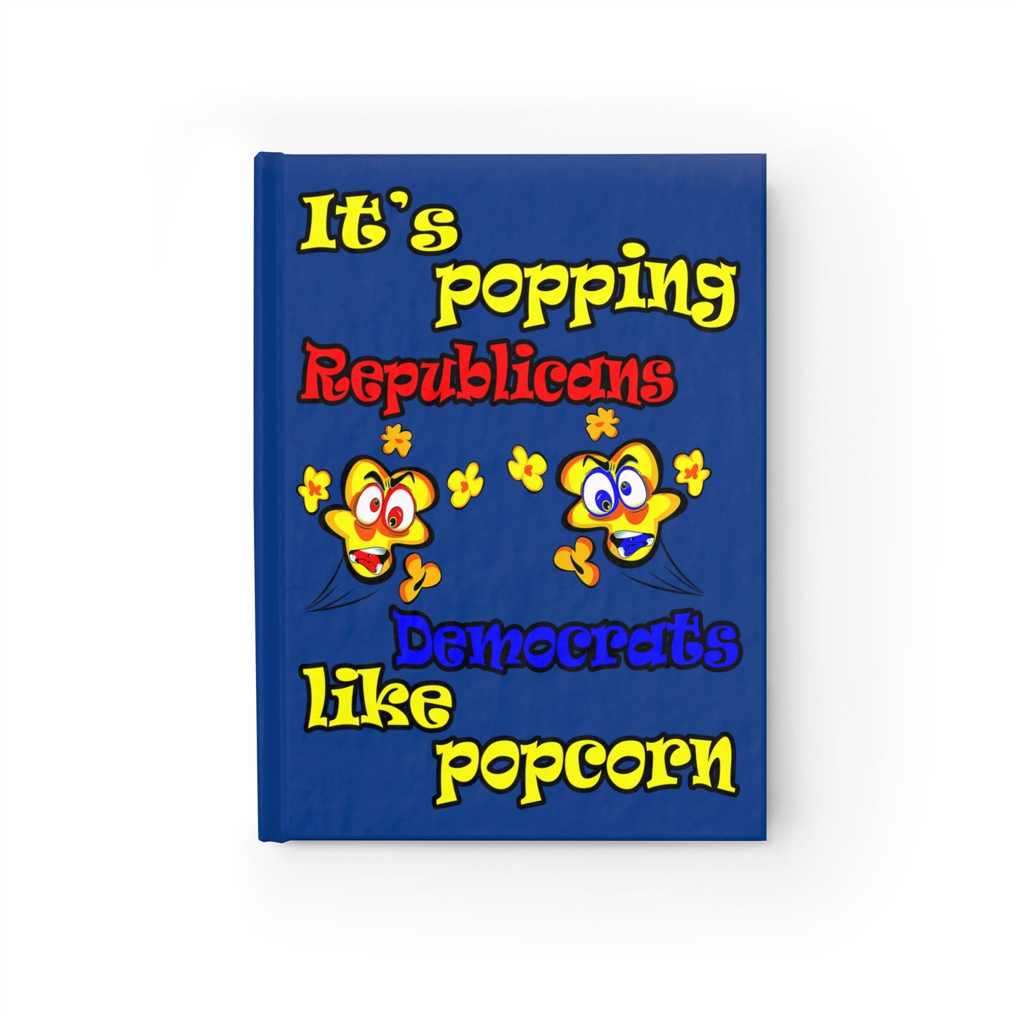 popping like popcorn - journal-lined (dark blue)