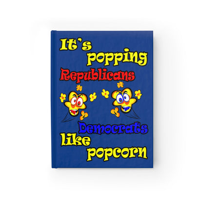 popping like popcorn - journal-lined (dark blue)