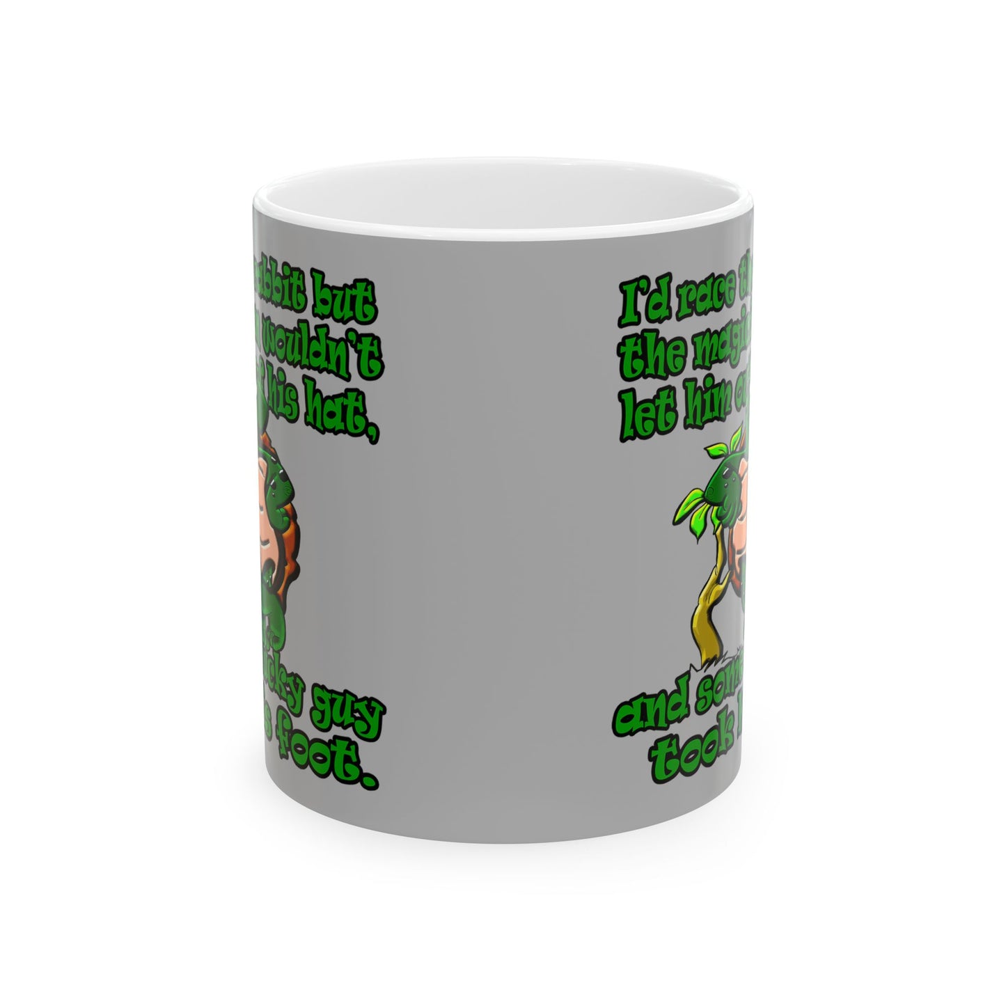 turtle race - White Mug (light grey)