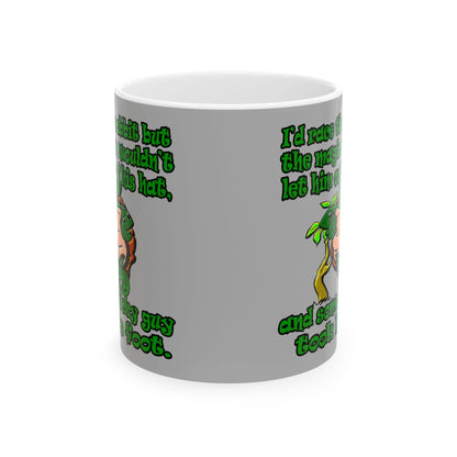 turtle race - White Mug (light grey)
