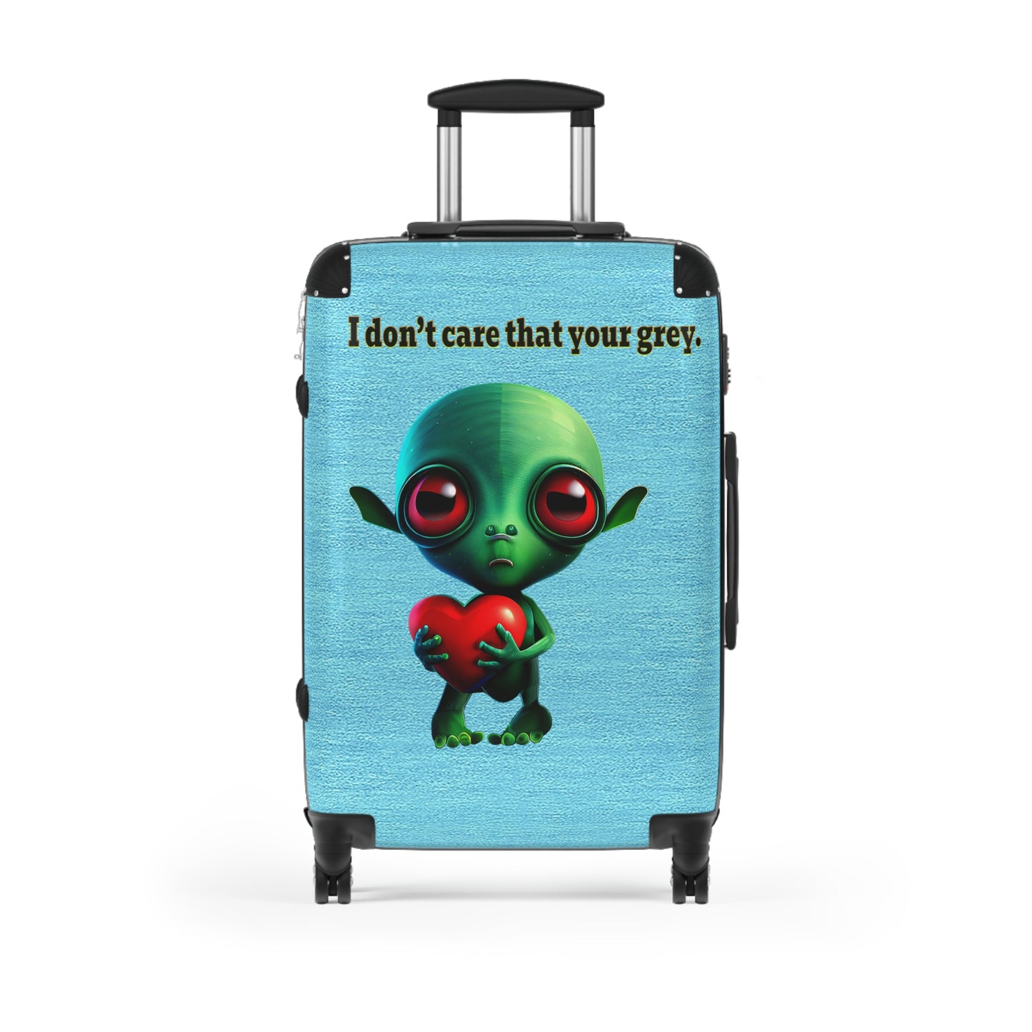 I don't care that your grey - Suitcase (faded blue)