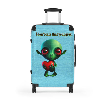 I don't care that your grey - Suitcase (faded blue)