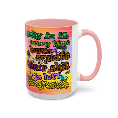the bum's shit - Accent Mug (color blur)