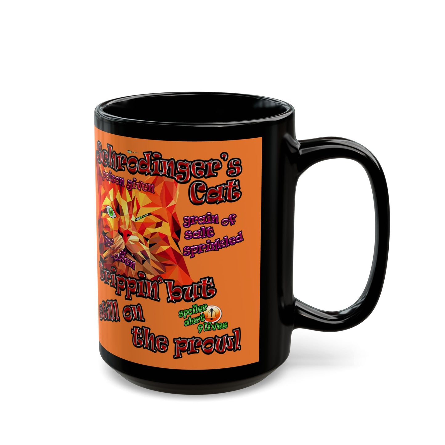schrodinger's cat - Black Mug (crusta)