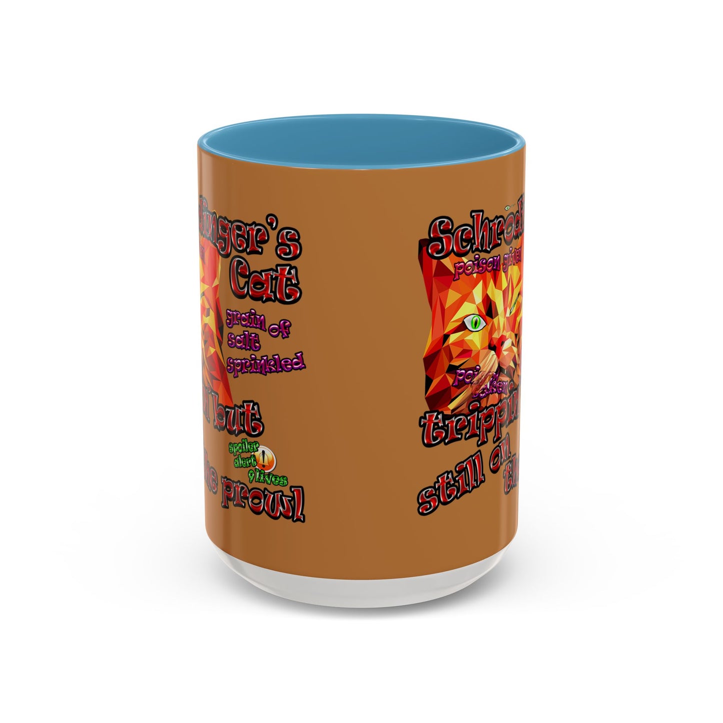 schrodinger's cat - Accent Mug (light brown)