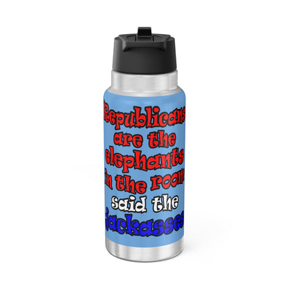donkeys and elephants - Gator Tumbler, 32oz (light blue)