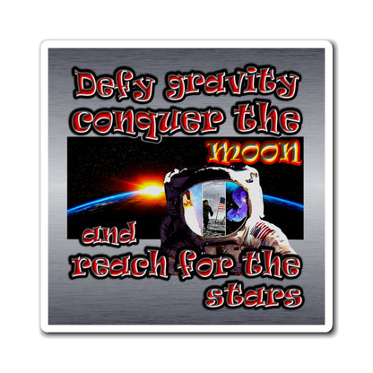 defy conquer reach - Magnets - (brushed nickel)