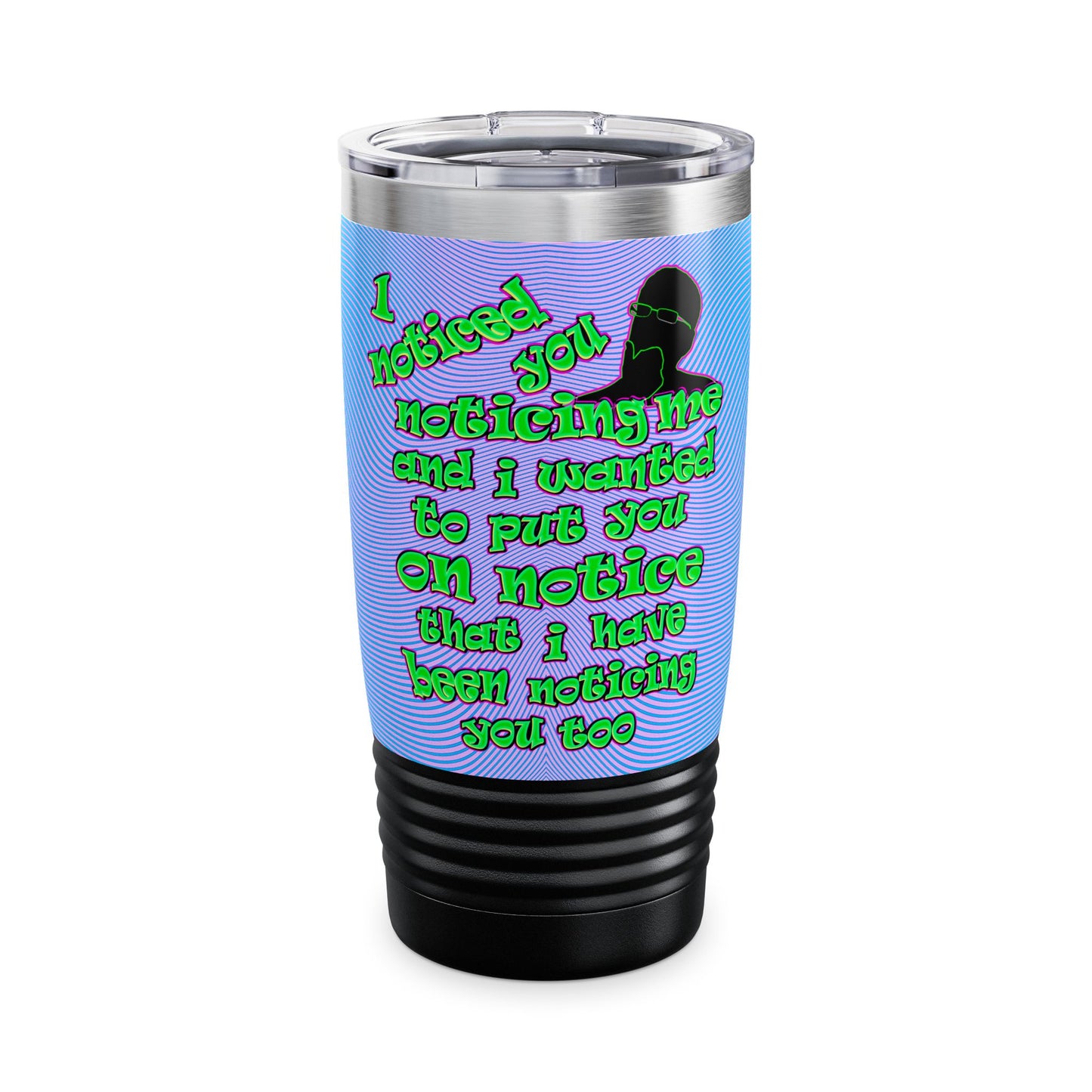 noticed you noticing - Ringneck Tumbler, 20oz (light blue-purple wave)