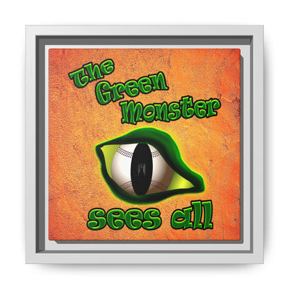 green monster - framed canvas art (burnt orange)