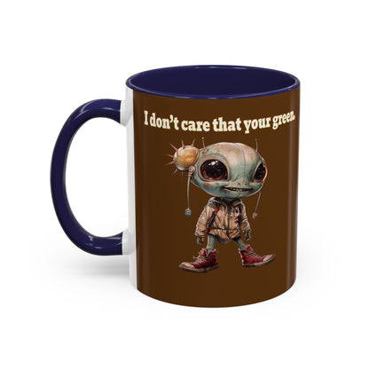 I don't care that your grey - Accent Mug (brown)