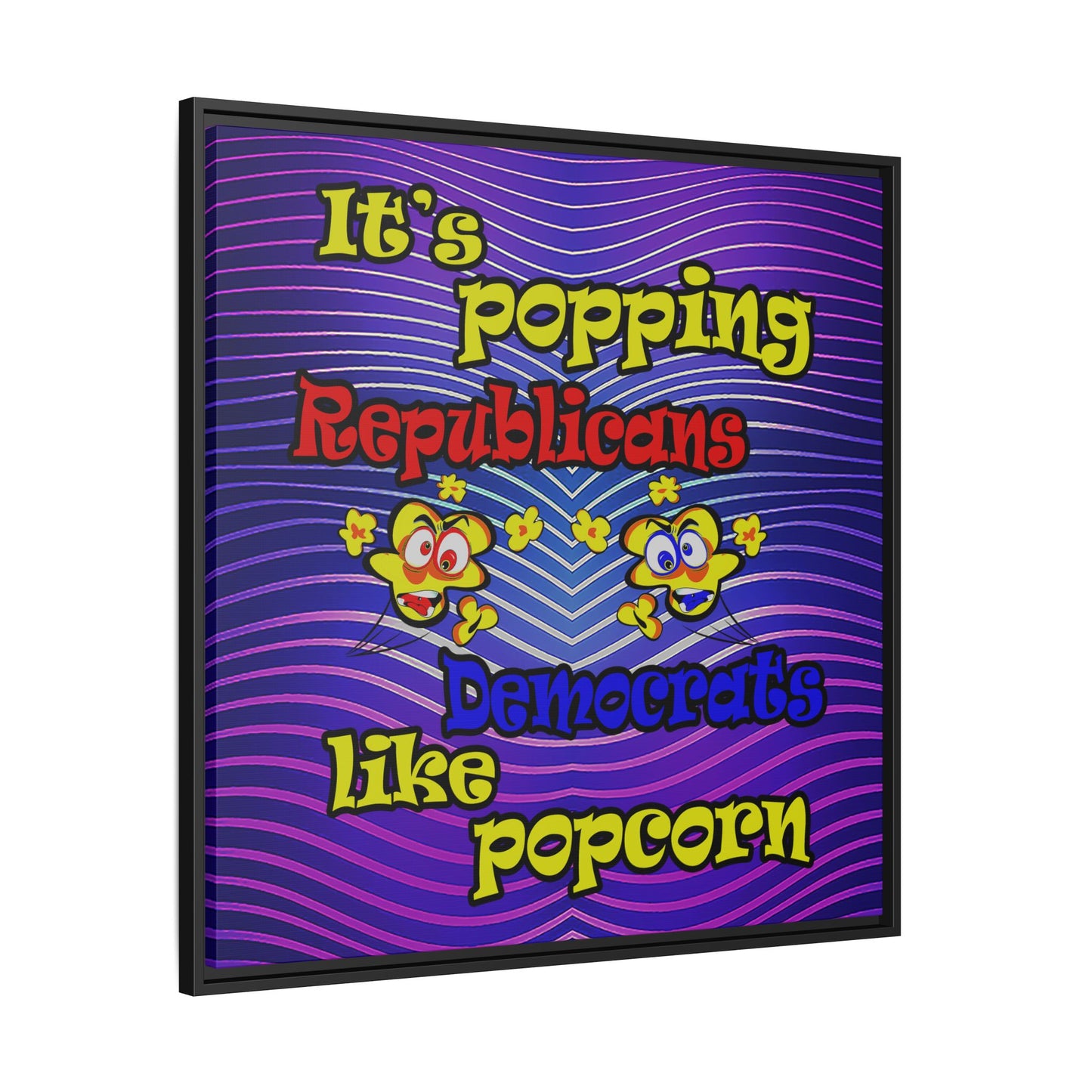 popping like popcorn - framed canvas art (purple wave)