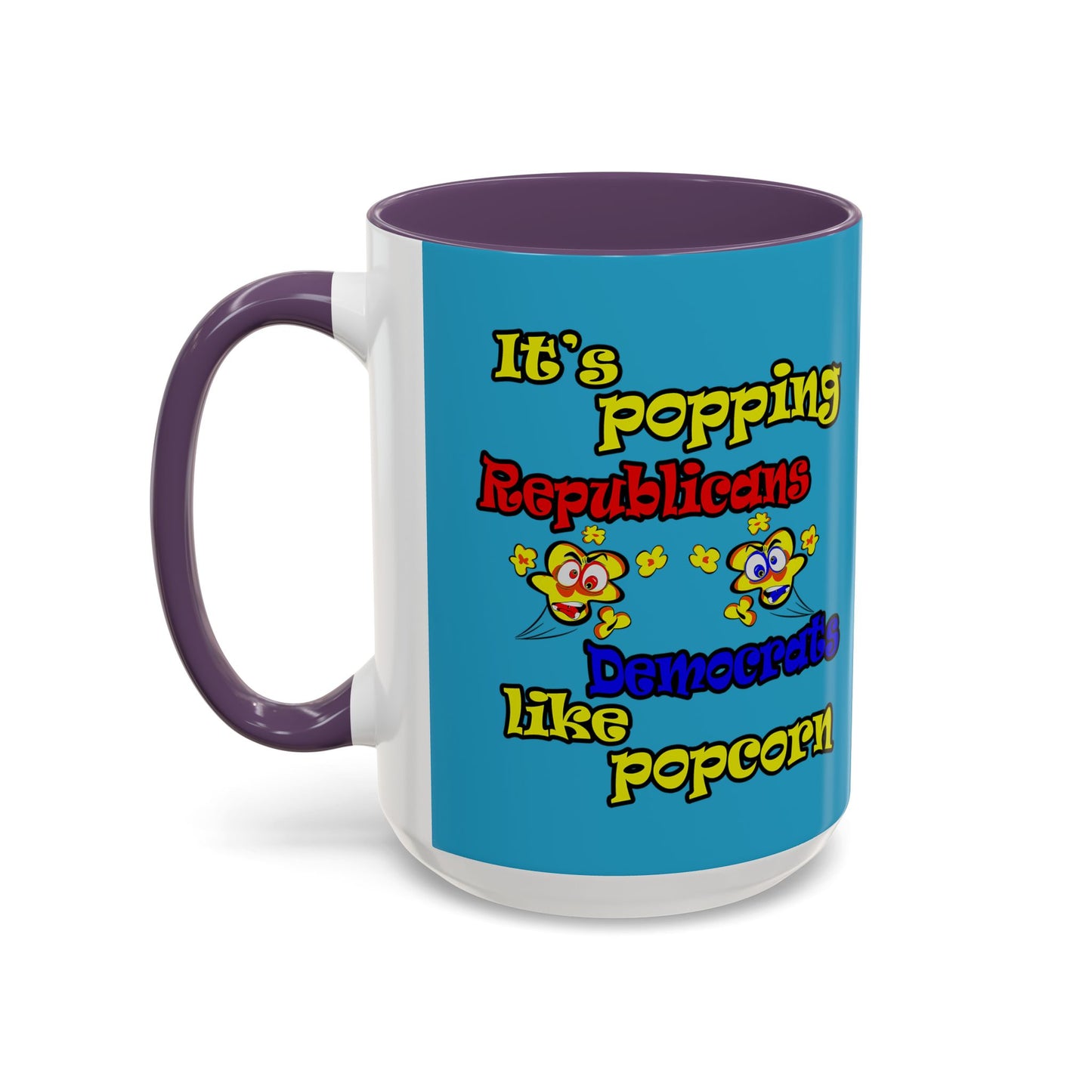 popping like popcorn - Accent Mug (turquoise)
