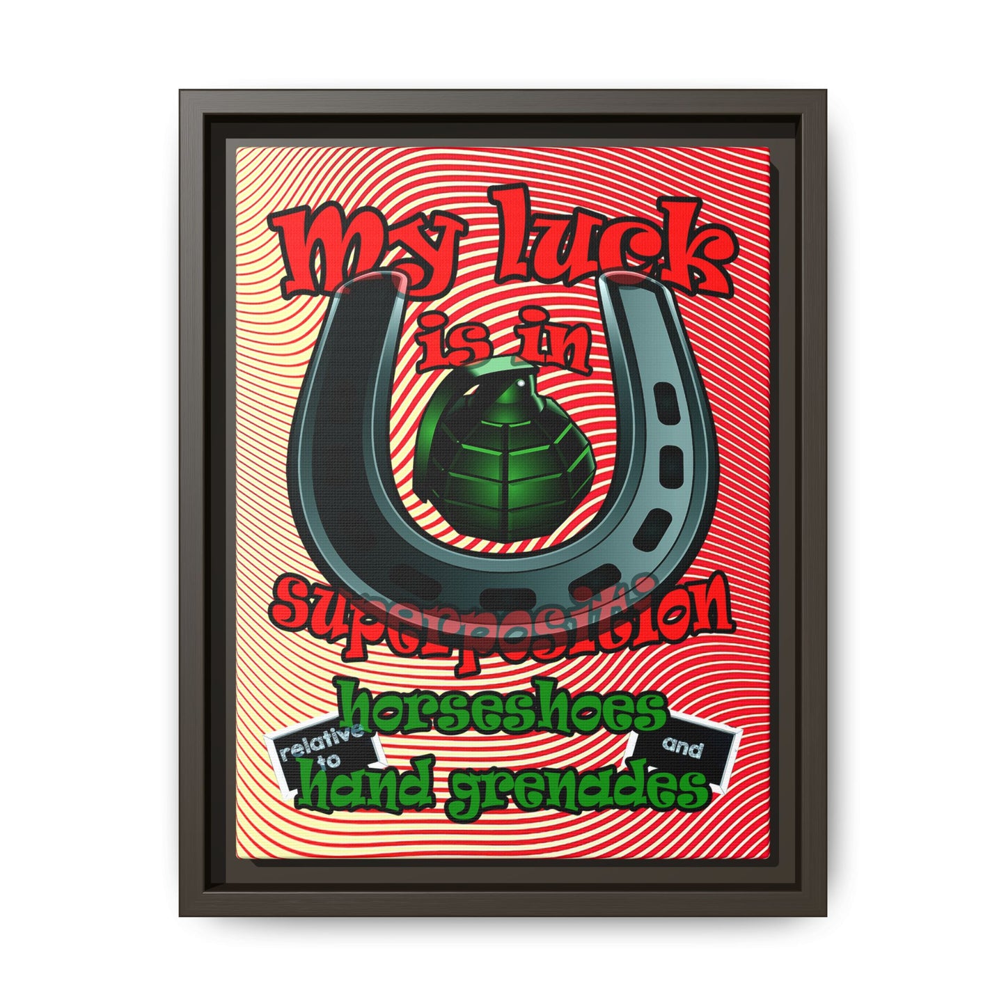 my luck - framed canvas art (yellow-orange wave)