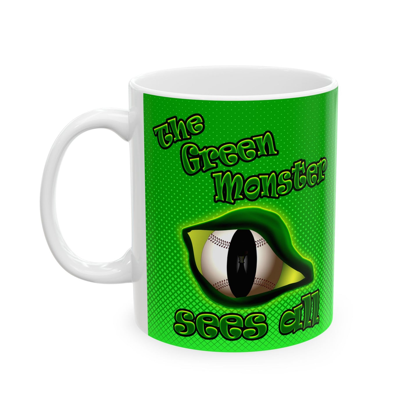 green monster - White Mug (logo green)