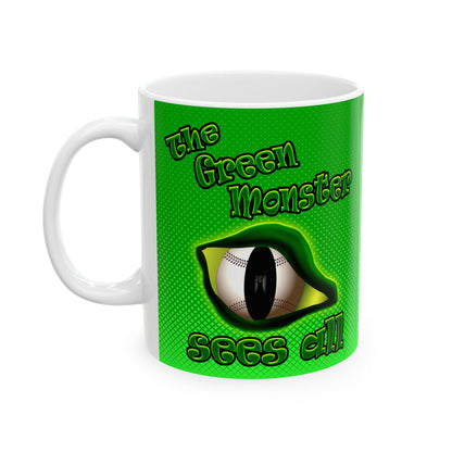 green monster - White Mug (logo green)
