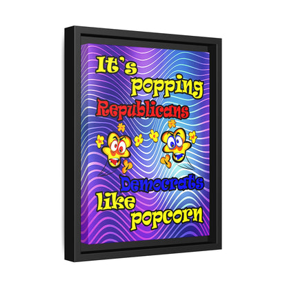 popping like popcorn - framed canvas art (purple wave)