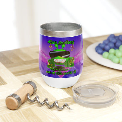 disc jockey - Chill Wine Tumbler (purple-pink wave)