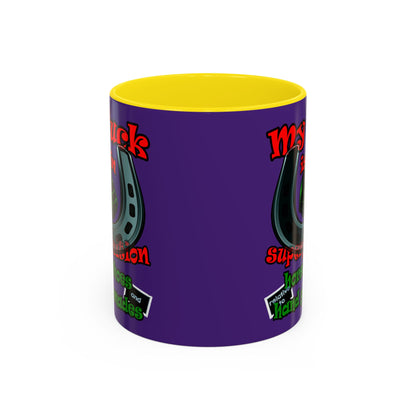 my luck - Accent Mug (purple)