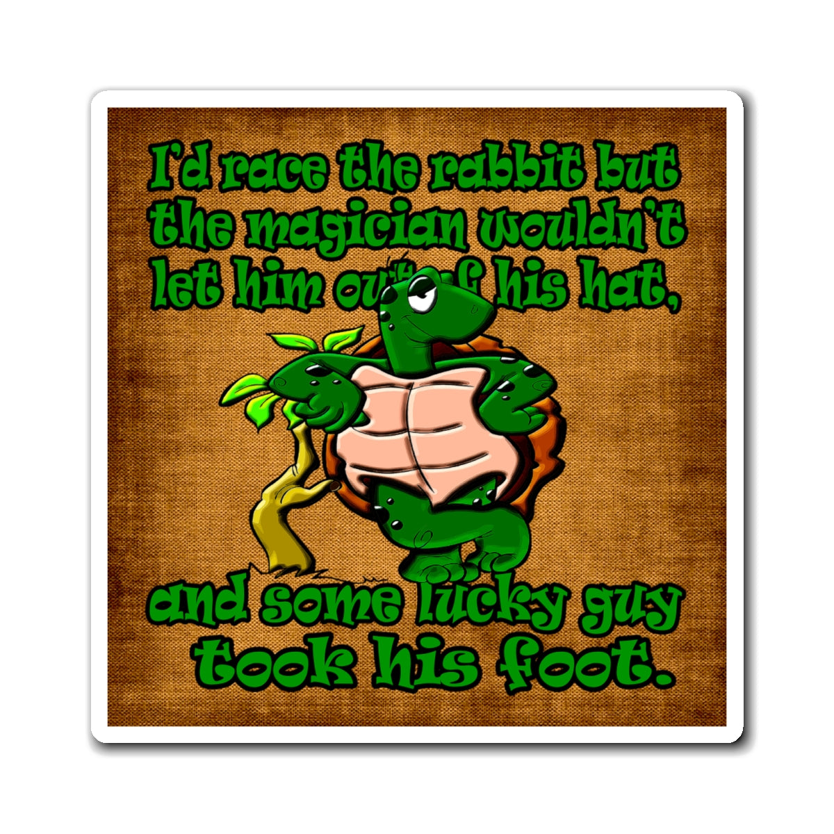 turtle race - Magnets - (brown papyrus)