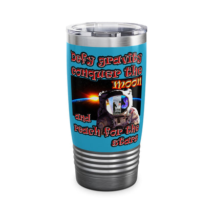 defy conquer reach - Ringneck Tumbler, 20oz (turquoise)