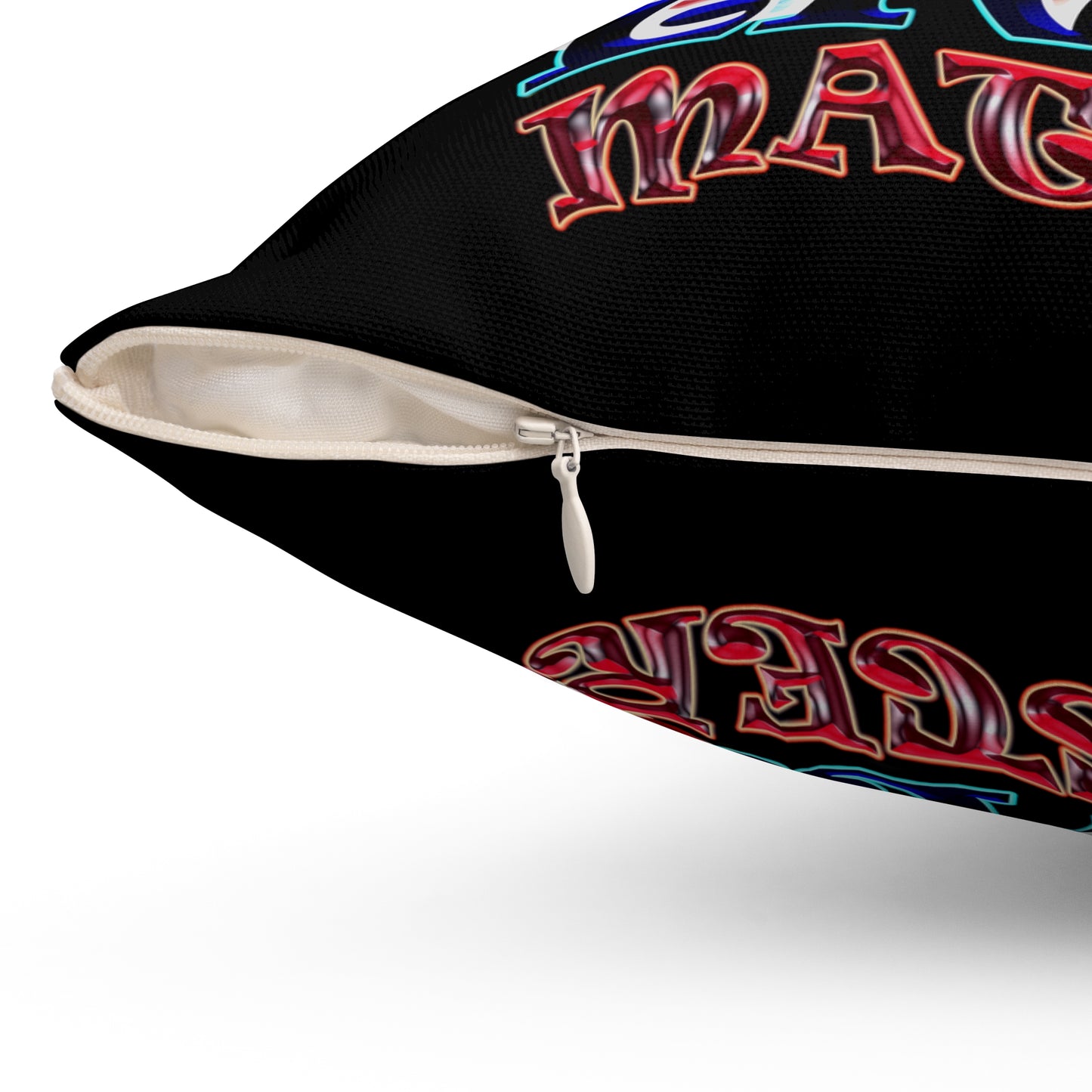 rw&b lives matter - Spun Polyester Square Pillow - (black)