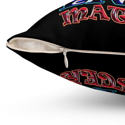 rw&b lives matter - Spun Polyester Square Pillow - (black)