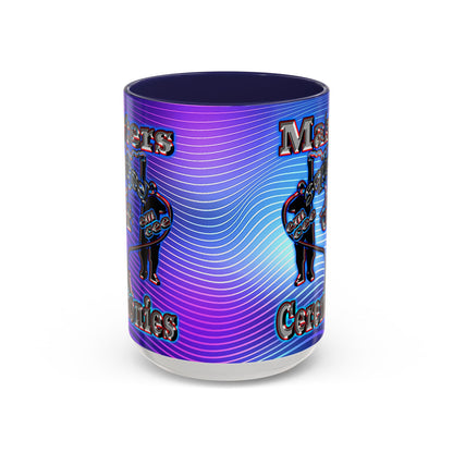 em cee squared - Accent Mug (purple wave)