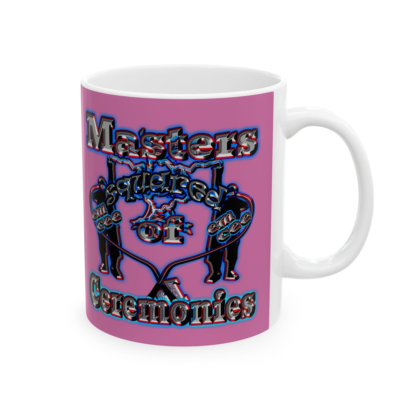 em cee squared - White Mug (light pink)