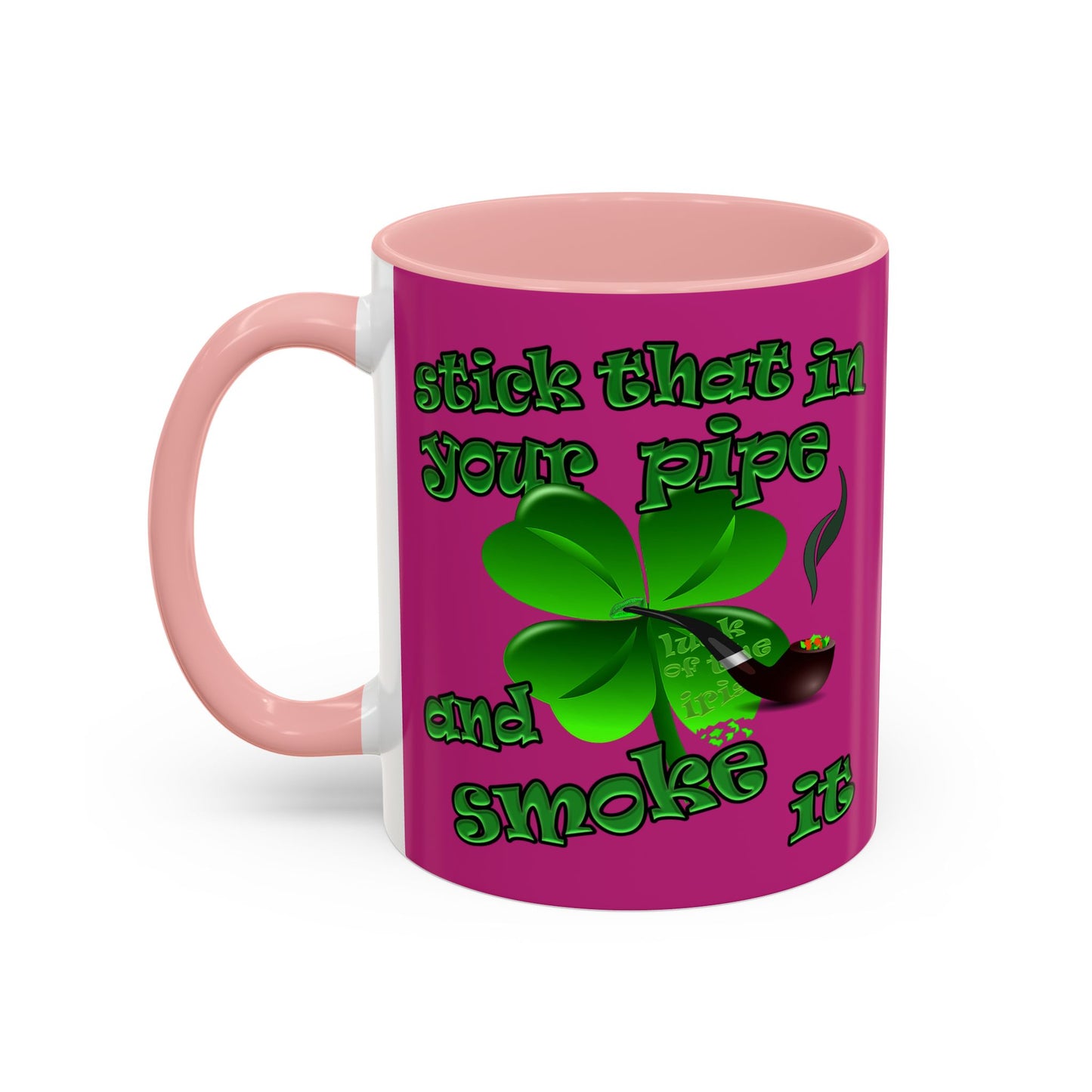 celtics logo - Accent Mug (pink)
