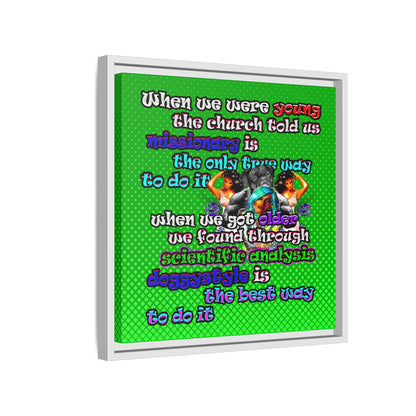 doggystyle - framed canvas art (logo green)