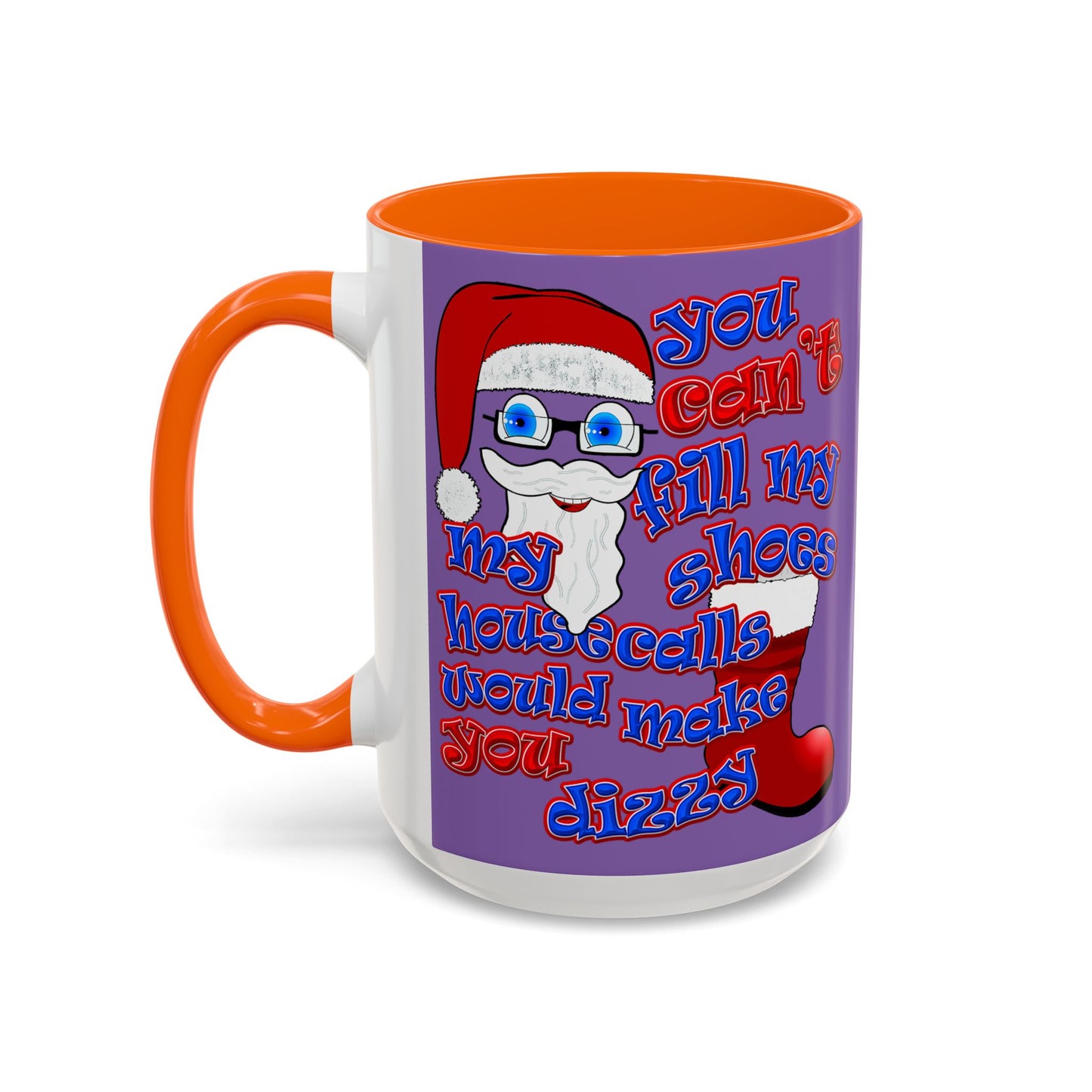 santa's shoes - Accent Mug (light purple)