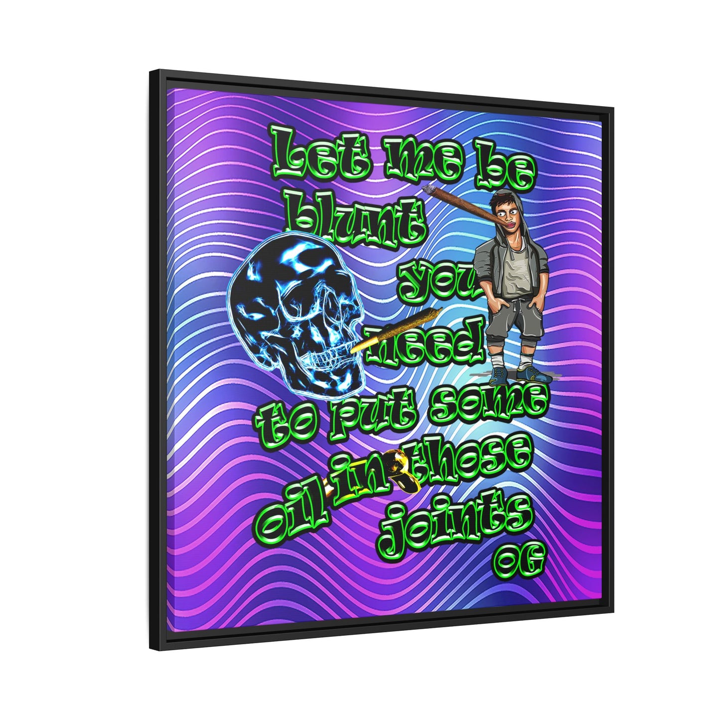 og - framed canvas art (purple wave)