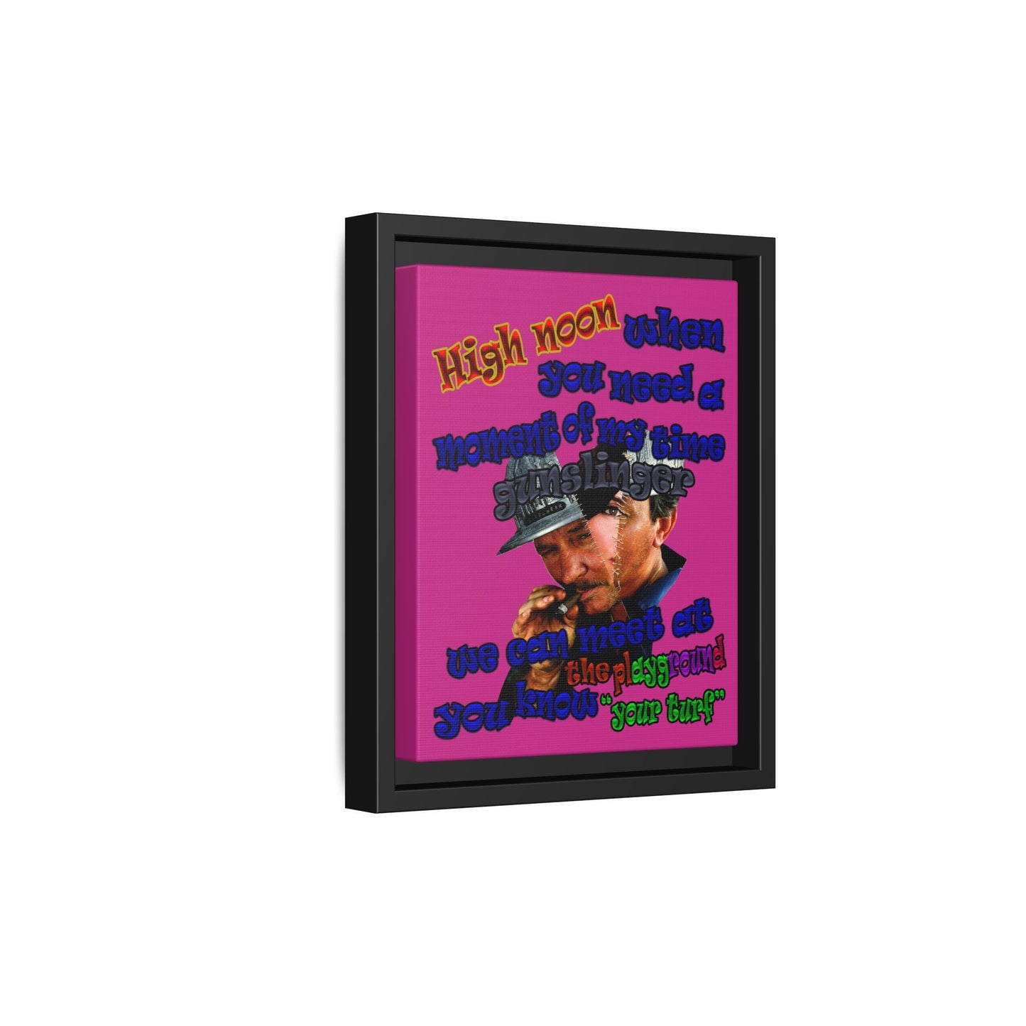 high noon - framed canvas art (pink)