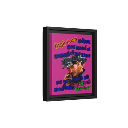 high noon - framed canvas art (pink)