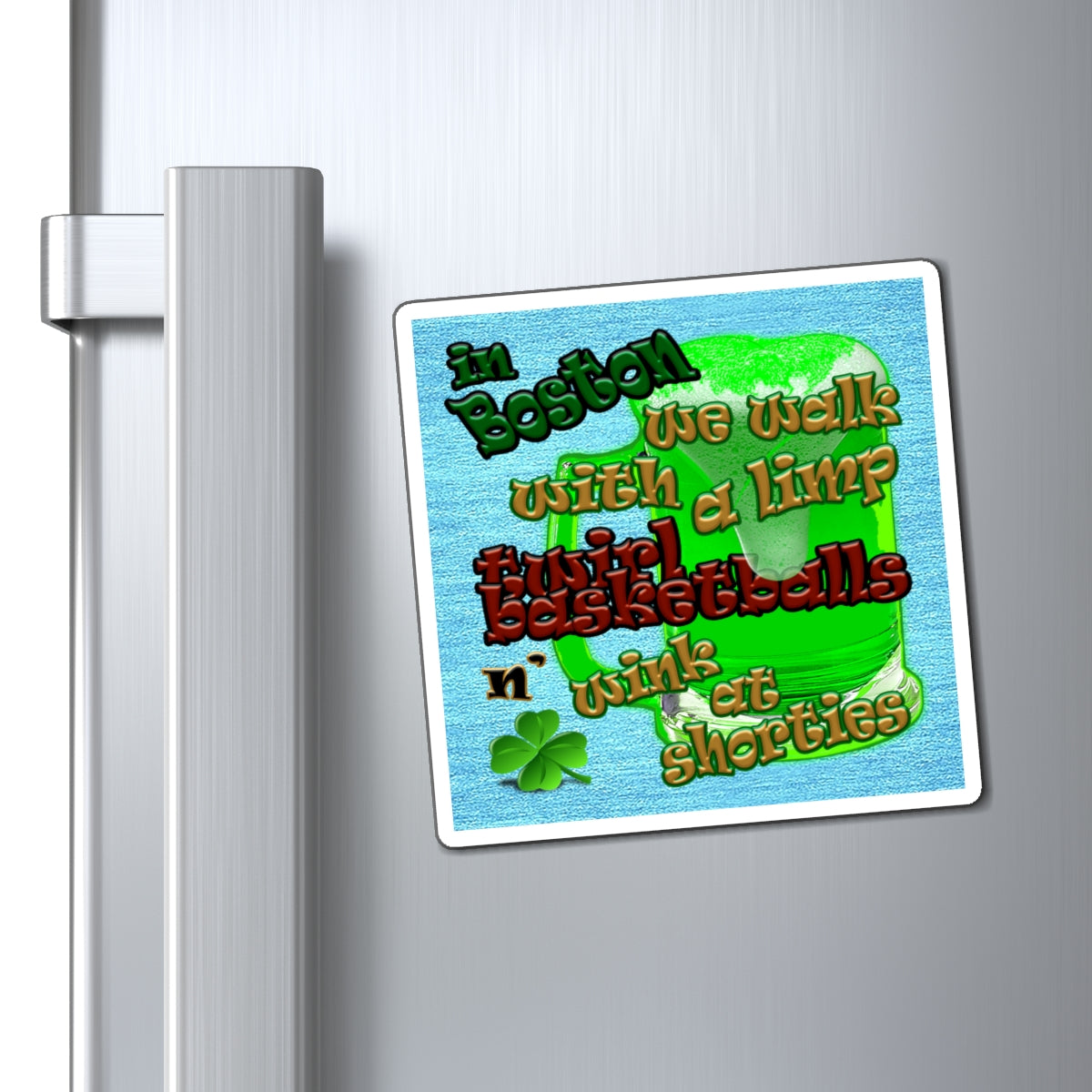 celtics logo - Magnets - (faded blue)