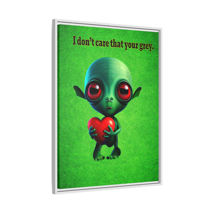 I don't care that your grey - framed canvas art (green turf)