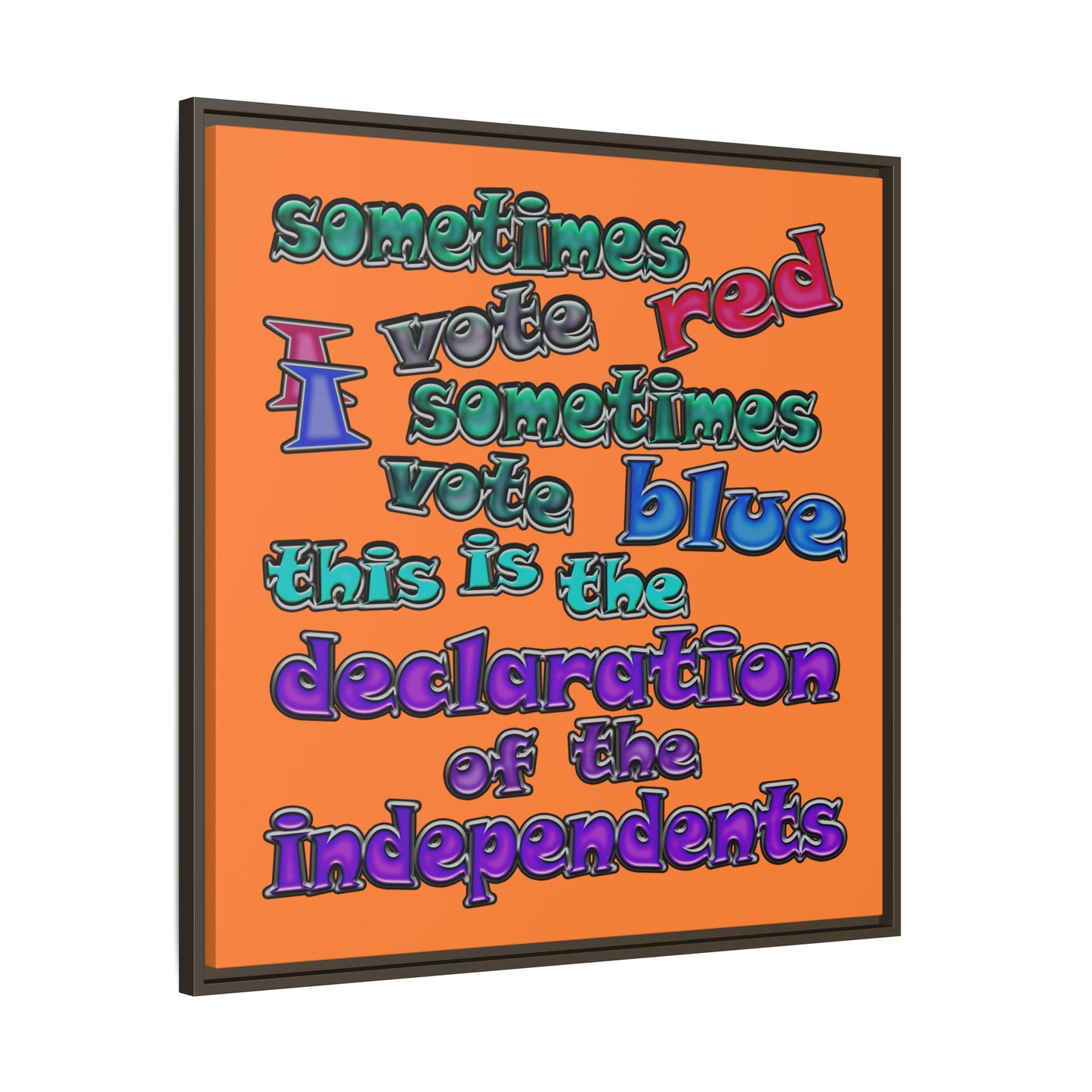 declaration of the independents - framed canvas art (crusta)