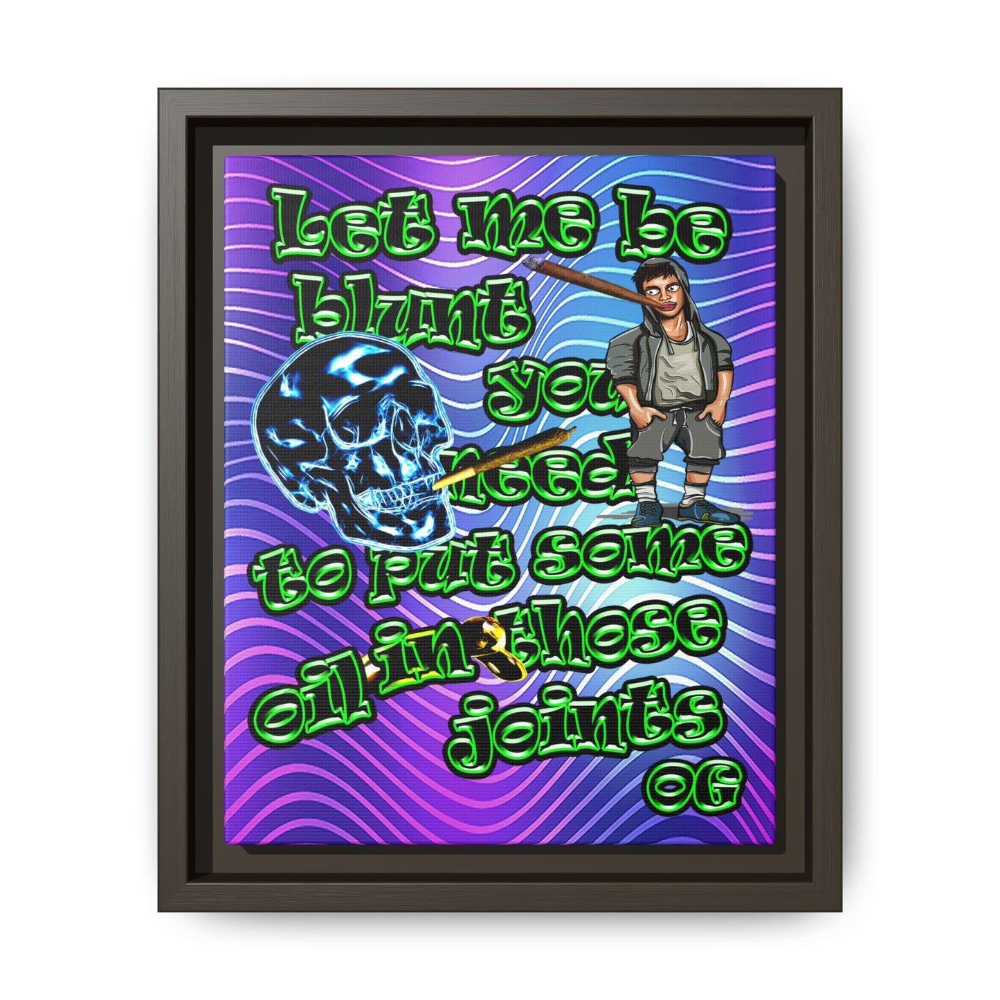 og - framed canvas art (purple wave)
