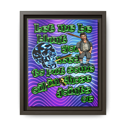 og - framed canvas art (purple wave)