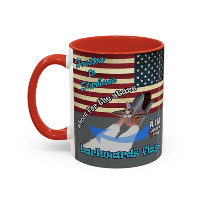 shoot for the stars - Accent Mug (dark grey)