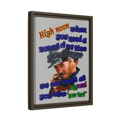 high noon - framed canvas art (light grey)