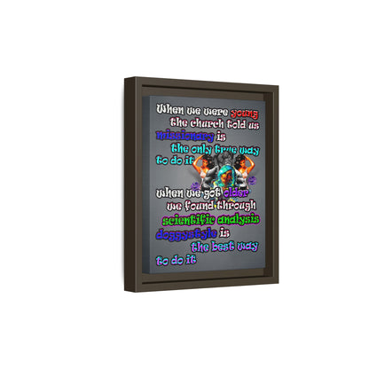doggystyle - framed canvas art (grey-light grey)