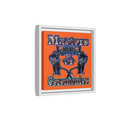 em cee squared - framed canvas art (orange)