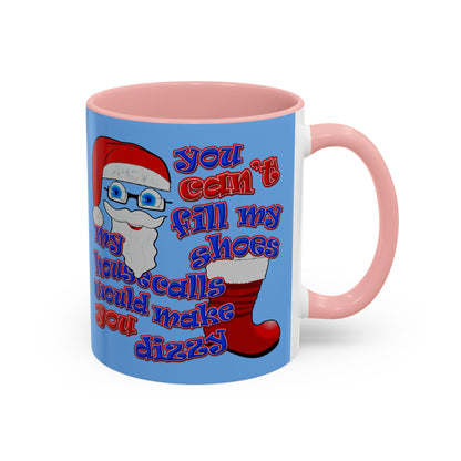 santa's shoes - Accent Mug (light blue)