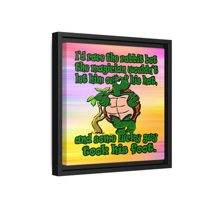 turtle race - framed canvas art (color blur)