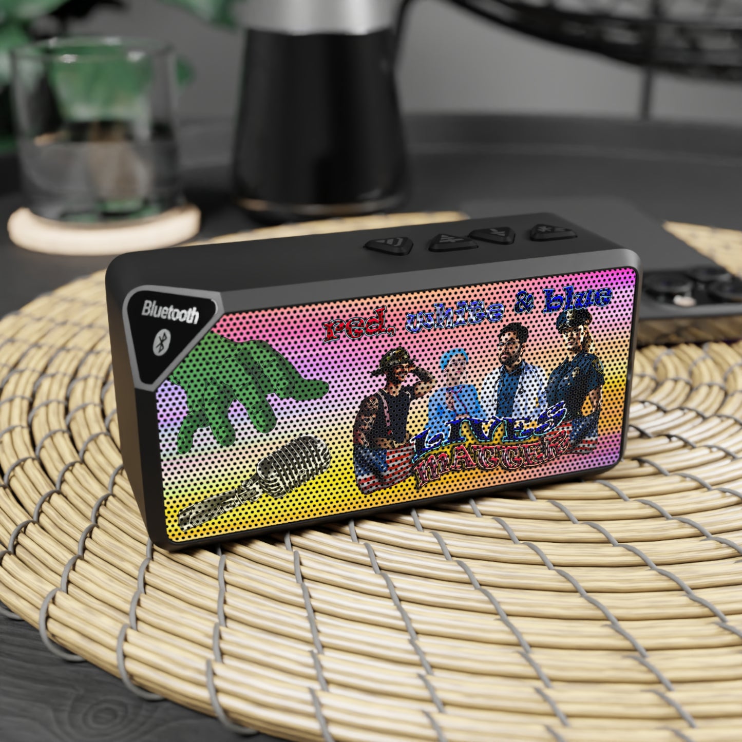 rw&b lives matter - Jabba Bluetooth Speaker (color blur)