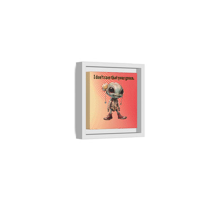 I don't care that your green - framed canvas art (yellow-orange wave)